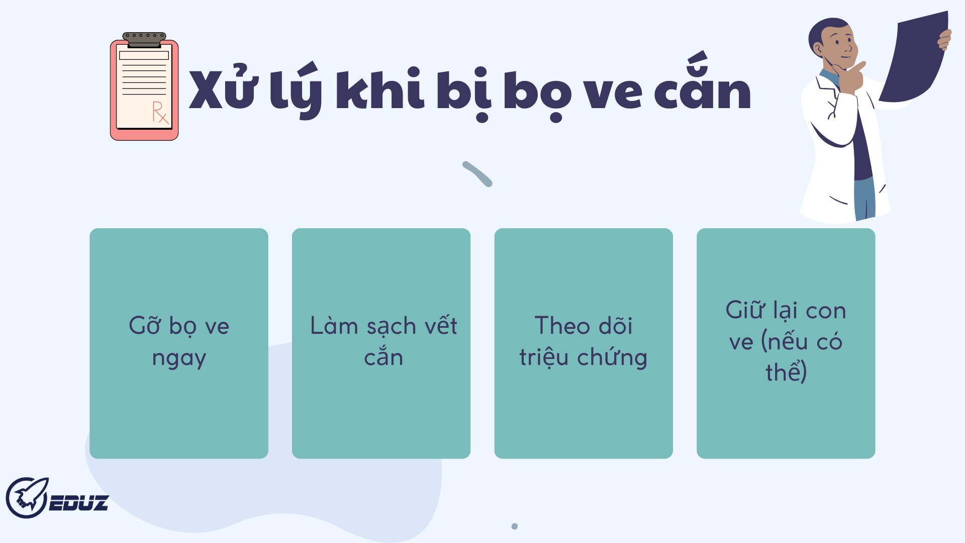 4. Xử lý khi bị bọ ve cắn